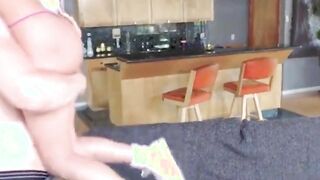 cute blond teen rides a thick white dick