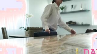 GIRLSRIMMING - Slim Vanna Bardot giving a beauty rimjob to lucky realtor