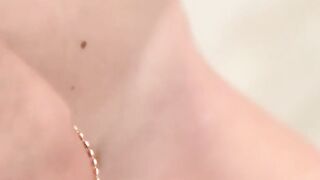 gorgeous brunette forgets house key