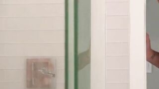 gorgeous brunette forgets house key