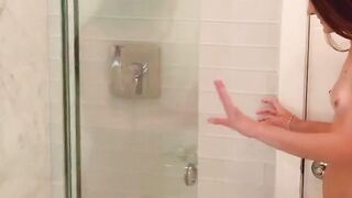 gorgeous brunette forgets house key