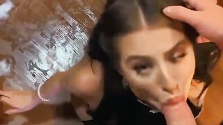 Beauty Dark Hair (Aubree Valentine) Gets A Facial By Her Boyfriend (Asher Valentine)