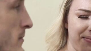 cute teen sister helps depressed step-brother with her pussy