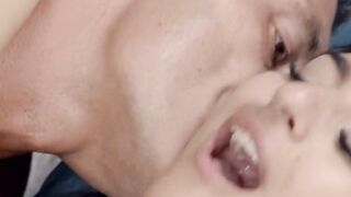 goddess Dark Haired Seduces bf For Sexual BJ and Banged! -