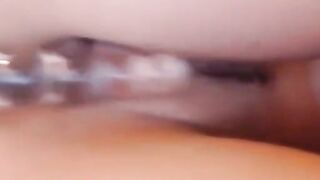 Busty Babe masturbates with her dildo