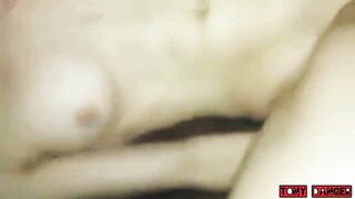 Very Tiny 19 Yo takes Huge White cock