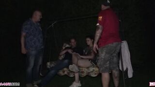 Impotent husband give wife free to fucked and mud push! Cuckhold extreme!