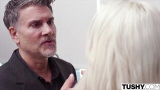 TUSHY, Petite Elsa fulfills her anal three way fantasy