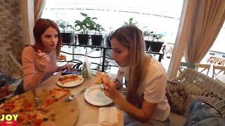 Remote Sex Sex Toys Inside two Goddess Girls - SFW Public Fun