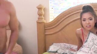 daddy caught petite asian teen fucking her stepbrother