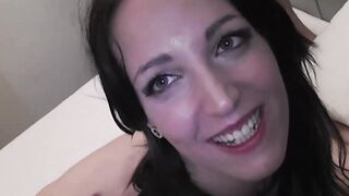Liz Barcelona slammed rough by 2 giant dicks inside threeway