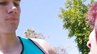 latina with big nipples gets horny after foot