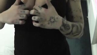 Nasty tattooed mom rides fat penis until a juicy cummed