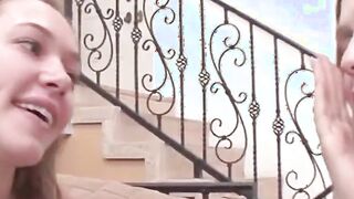 petite teen lesbian stepsisters orgasm sex on family couch
