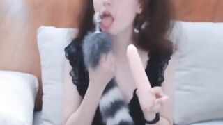 Slim Girl in an Anal Masturbation