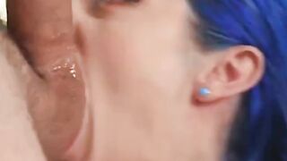 blue hair jewelz blu enjoys herself in the bathtub
