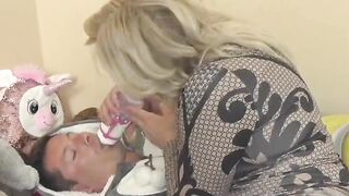 blonde cougar pampers guy to fuck