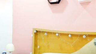 Flirtatious small tits Latina masturbates on webcam
