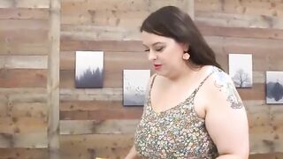 Turned On BBW Sydney Screams Tries a Plowed Doll Before Taking Real Dick