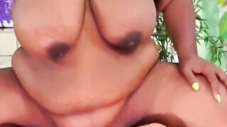Fat Black Daphne Daniels Takes The Stiff White Penis Deep and Hard