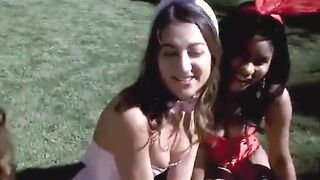 hot teens get filled witch cock at bunny mansion