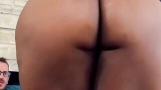 Thick and Juicy Black Olivia Leigh Devours a Hard White Penis