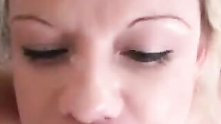 Whore into wild fellatio