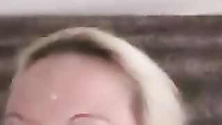 Whore into wild fellatio