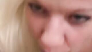 Whore into wild fellatio