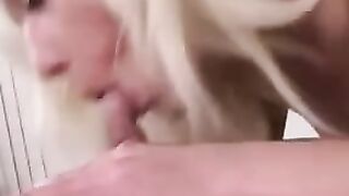 Whore into wild fellatio