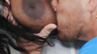 Cumming Clean To Big Tits Black Stepmom
