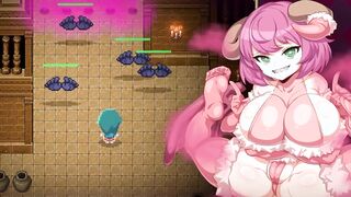 Mage Kanades Futanari Dungeon Quest [ Hentai Game ] Ep.1 Flying giant boobs invasion