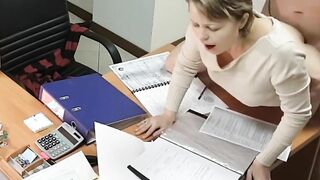 Hot Blonde Secretary Fucked By Boss In Office