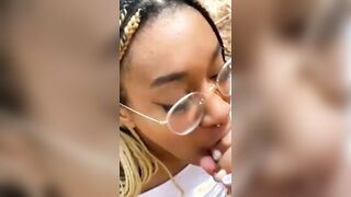 Ebony Babe Creampied in Public