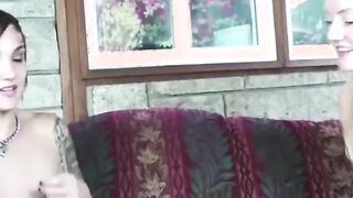 lesbian teen stepsisters family threesome with hot cousin
