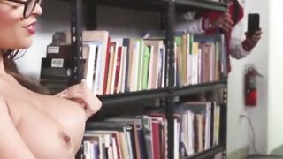 horny latina babe katana kombat pounded hard in the library