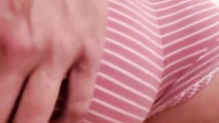 A busty pawg in PJ's is getting her booty worship and fucked