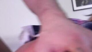 Facial and cums on sub slut Maddy Gray