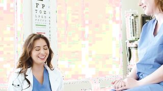 Lesbian doctor scissoring with assistant