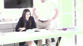 petite brunette high school teen fucked by tutor