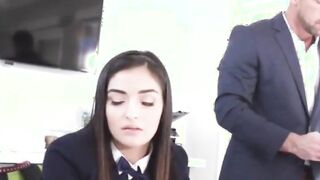 petite brunette high school teen fucked by tutor