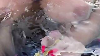 Lucky Horny pool boy fucks Thick latin Amateur teen babe in the pool with the neighbo