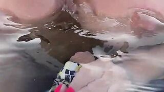 Lucky Horny pool boy fucks Thick latin Amateur teen babe in the pool with the neighbo