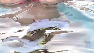 Lucky Horny pool boy fucks Thick latin Amateur teen babe in the pool with the neighbo