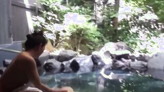 Pale and beautiful older Japanese wifey concealed Hot springs fling