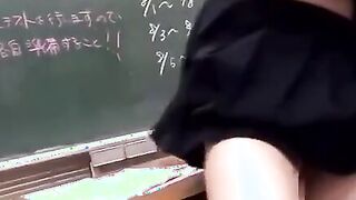 Japanese kinky college girl has sex in classroom