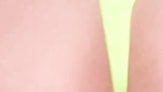 Sexy pawg creams on dick through neon bodysuit