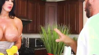 Erotic America - Huge Tit MILF, Sybil Stallone, gets a juicy creampie from