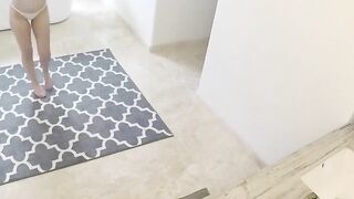SPYFAM Step Bro Creeps On Tanning Step Sister