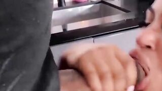 Lucky Delivery Dude With huge ebony dick Has The Screwed Of His Life When